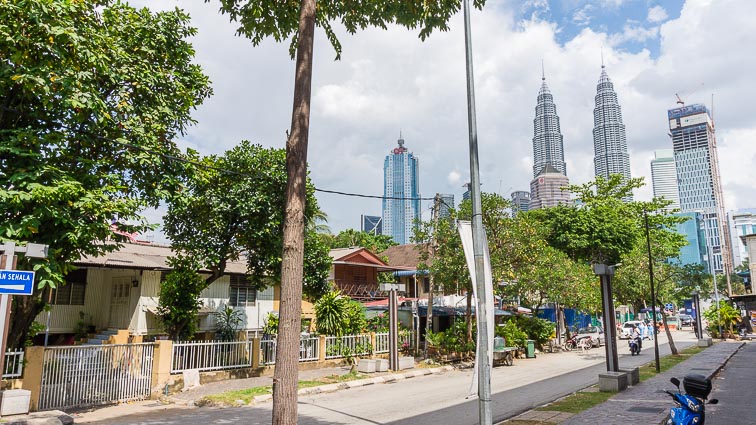 Petronas Towers seen from Kampung Baru. Things to do in Malaysia